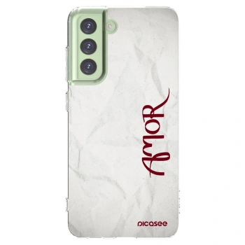 Picasee silikonový průhledný obal pro Samsung Galaxy S21 FE 5G - Amor