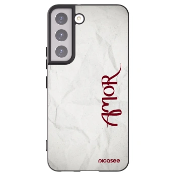 Picasee silikonový černý obal pro Samsung Galaxy S22 5G - Amor