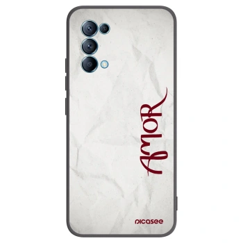 Picasee silikonový černý obal pro OPPO Reno 5 5G - Amor