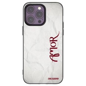 Picasee silikonový černý obal pro Apple iPhone 14 Pro Max - Amor