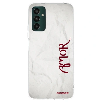 Picasee silikonový průhledný obal pro Samsung Galaxy M13 M135F - Amor
