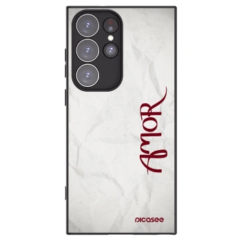Picasee silikonový černý obal pro Samsung Galaxy S23 Ultra 5G - Amor