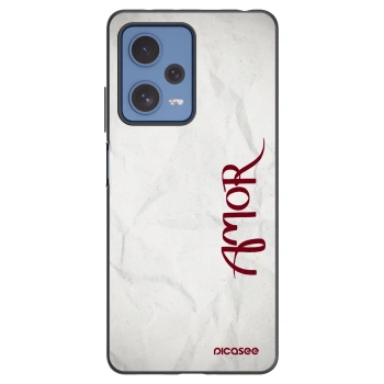Picasee silikonový černý obal pro Xiaomi Redmi Note 12 Pro 5G - Amor