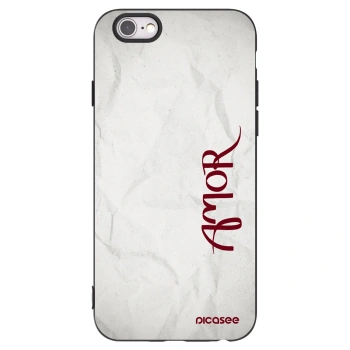 Picasee silikonový černý obal pro Apple iPhone 6/6S - Amor
