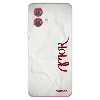 Picasee silikonový průhledný obal pro Motorola Moto G84 5G - Amor