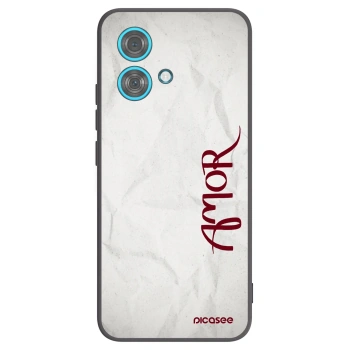 Picasee silikonový černý obal pro Motorola Edge 40 Neo - Amor