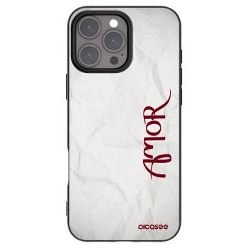 Picasee silikonový černý obal pro Apple iPhone 16 Pro Max - Amor