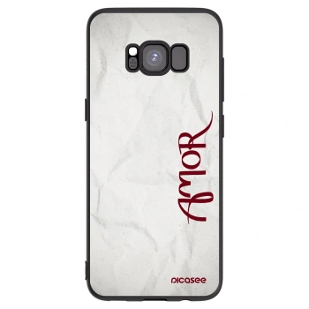 Picasee silikonový černý obal pro Samsung Galaxy S8 G950F - Amor