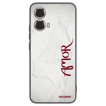 Picasee silikonový černý obal pro Motorola Moto G85 - Amor