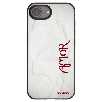 Picasee silikonový černý obal pro Apple iPhone 16e - Amor