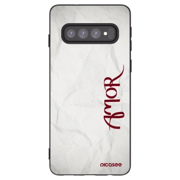 Picasee silikonový černý obal pro Samsung Galaxy S10 G973 - Amor