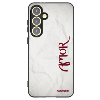 Picasee silikonový černý obal pro Samsung Galaxy S24 FE S721B - Amor