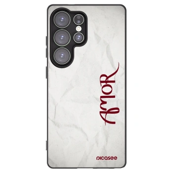 Picasee silikonový černý obal pro Samsung Galaxy S25 Ultra 5G - Amor