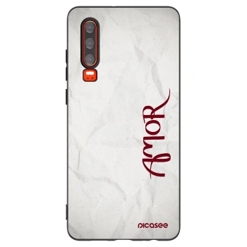 Picasee silikonový černý obal pro Huawei P30 - Amor