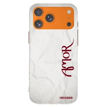 Picasee silikonový průhledný obal pro Apple iPhone 17 Pro Max - Amor