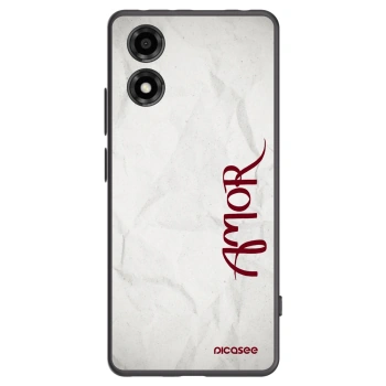 Picasee silikonový černý obal pro Motorola Moto E14 - Amor