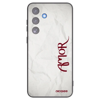 Picasee silikonový černý obal pro Samsung Galaxy S25 FE 5G - Amor