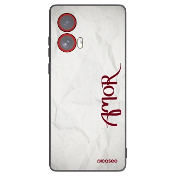 Picasee silikonový černý obal pro Motorola Edge 50 Fusion - Amor