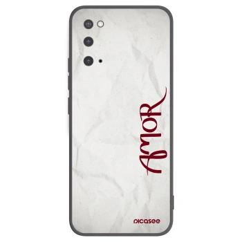 Picasee silikonový černý obal pro Samsung Galaxy S20 G980F - Amor