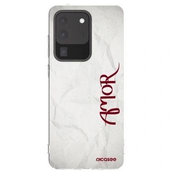 Picasee silikonový průhledný obal pro Samsung Galaxy S20 Ultra 5G G988F - Amor