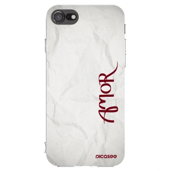 Picasee silikonový průhledný obal pro Apple iPhone SE 2020 - Amor