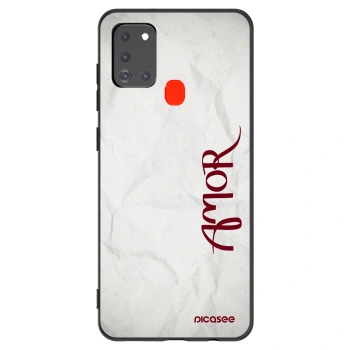 Picasee silikonový černý obal pro Samsung Galaxy A21s - Amor