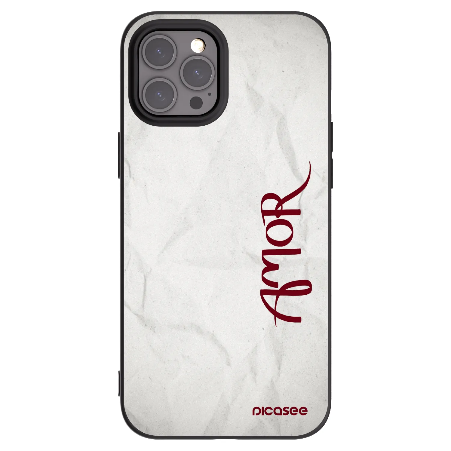 Picasee silikonový černý obal pro Apple iPhone 12 Pro Max - Amor