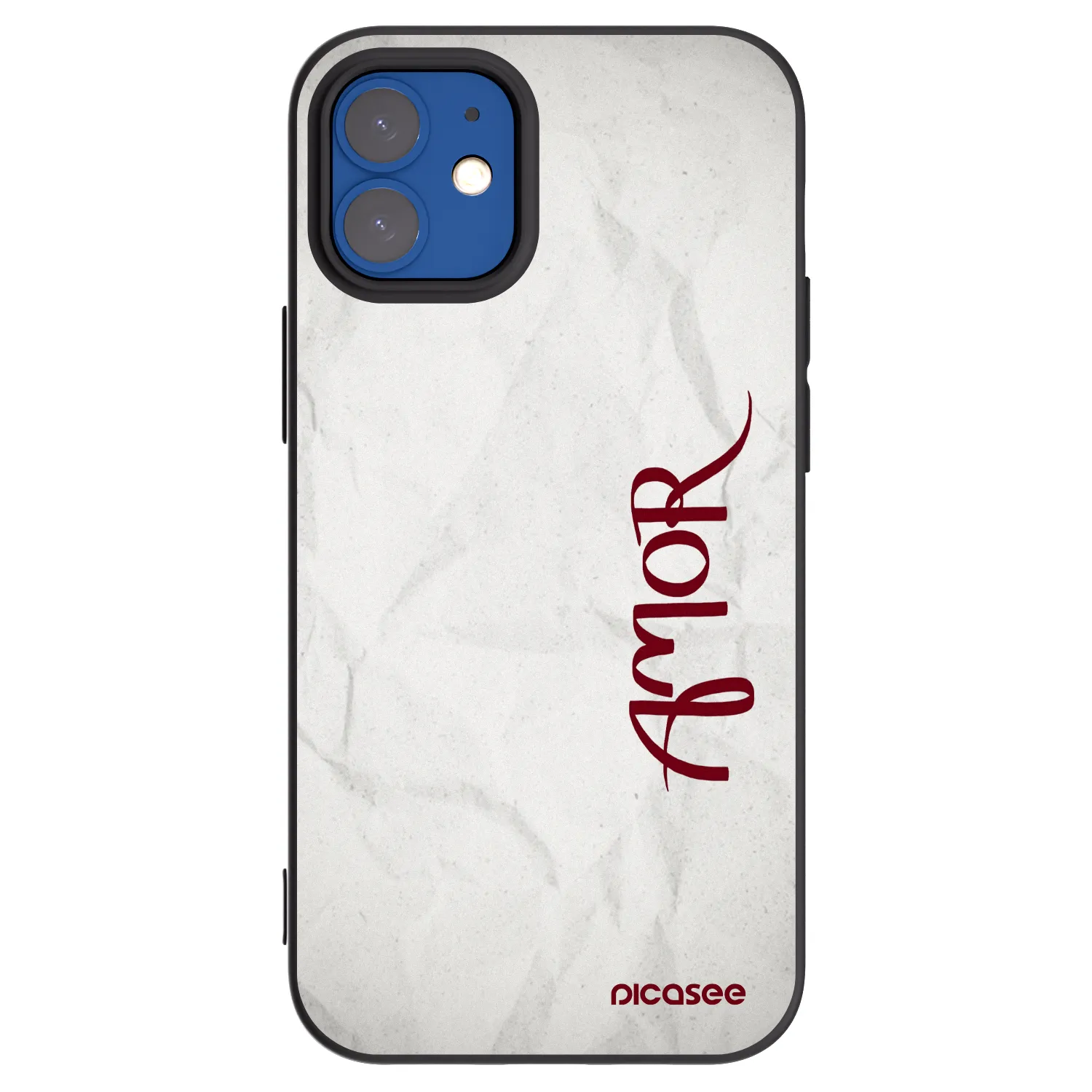 Picasee silikonový černý obal pro Apple iPhone 12 mini - Amor