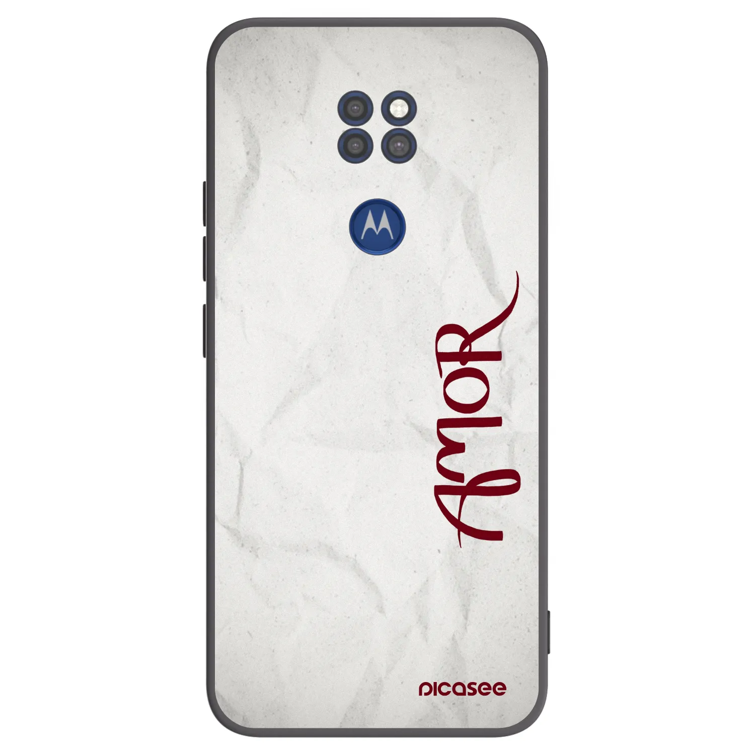 Picasee silikonový černý obal pro Motorola Moto G9 Play - Amor