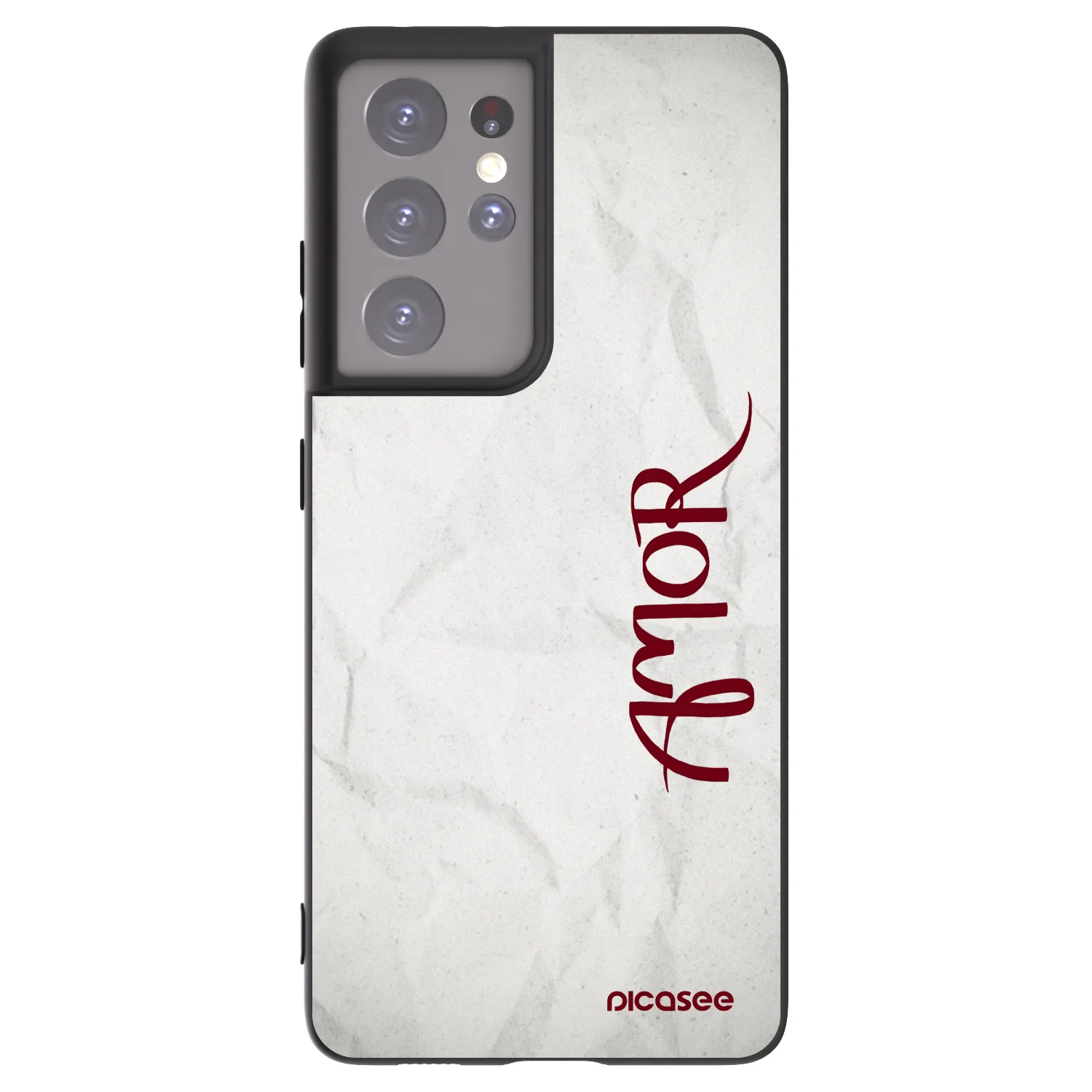 Picasee silikonový černý obal pro Samsung Galaxy S21 Ultra 5G G998B - Amor