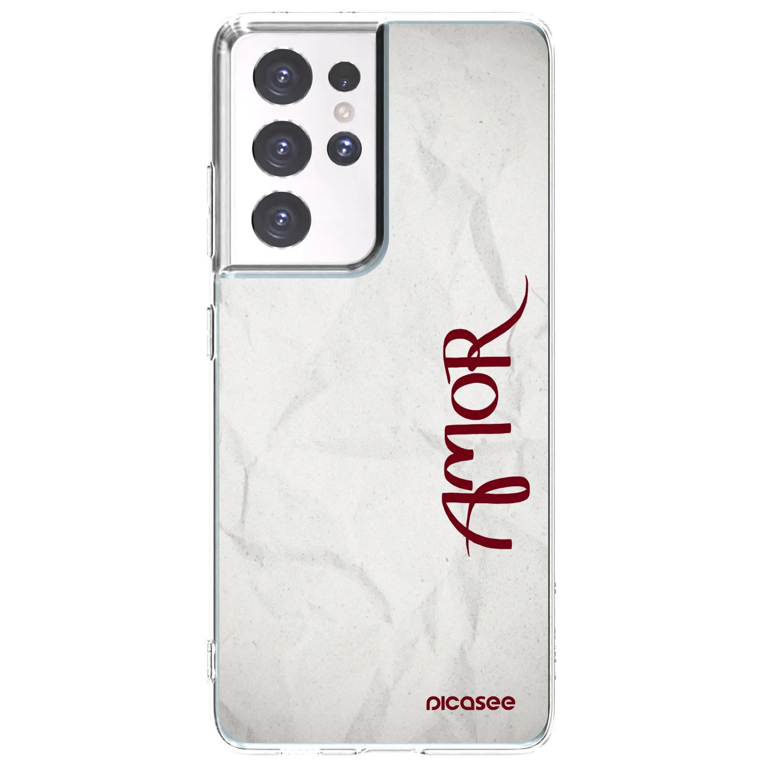 Picasee silikonový průhledný obal pro Samsung Galaxy S21 Ultra 5G G998B - Amor