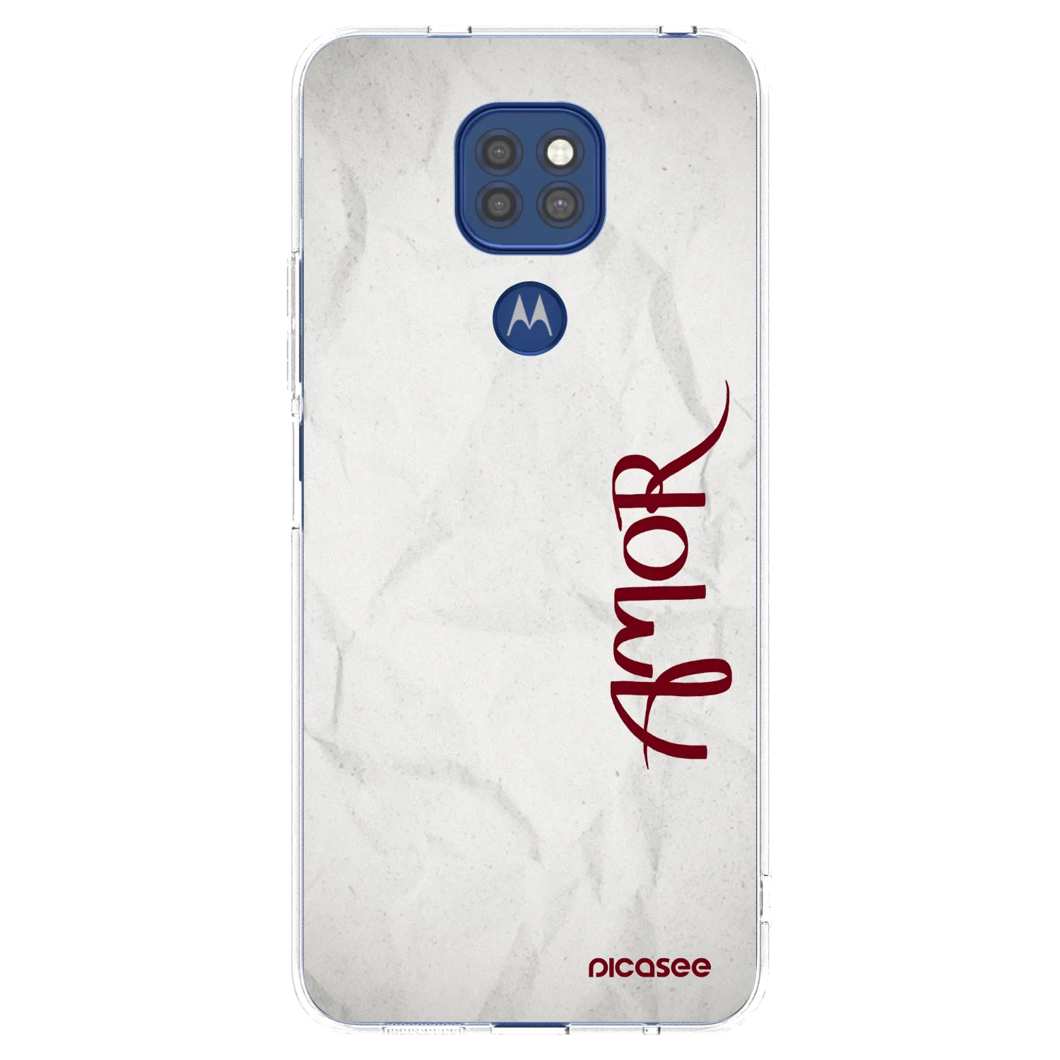 Picasee silikonový průhledný obal pro Motorola Moto G9 Play - Amor