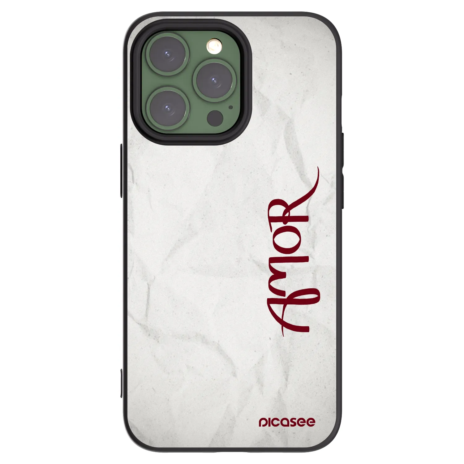 Picasee silikonový černý obal pro Apple iPhone 13 Pro - Amor