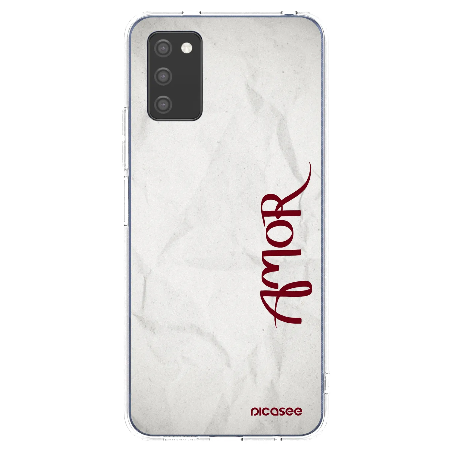Picasee silikonový průhledný obal pro Samsung Galaxy A02s A025G - Amor