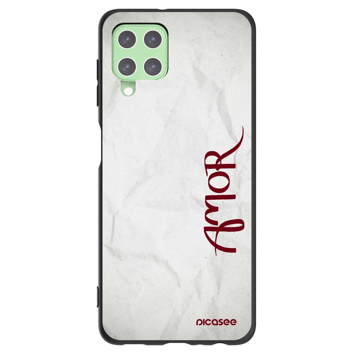 Picasee silikonový černý obal pro Samsung Galaxy A22 A225F 4G - Amor