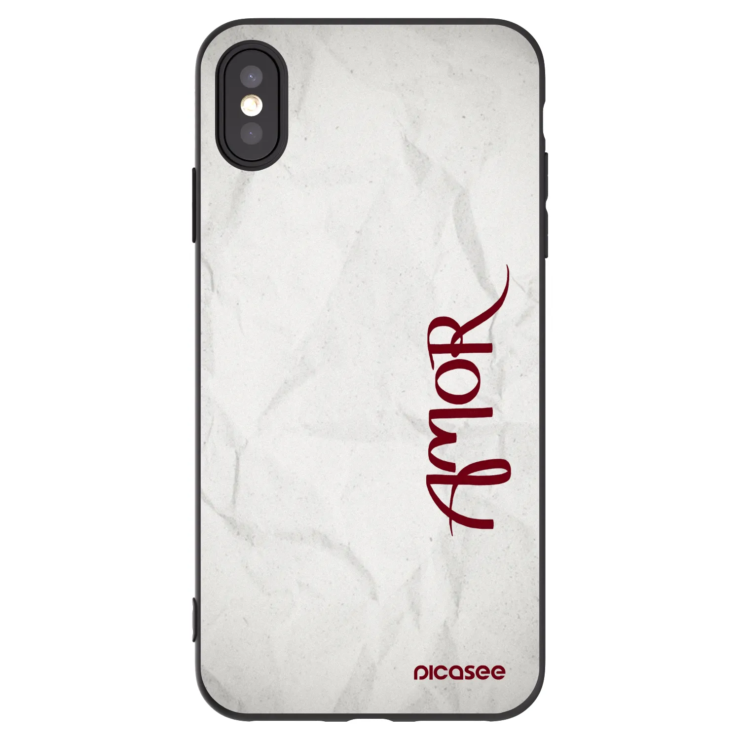 Picasee silikonový černý obal pro Apple iPhone XS Max - Amor