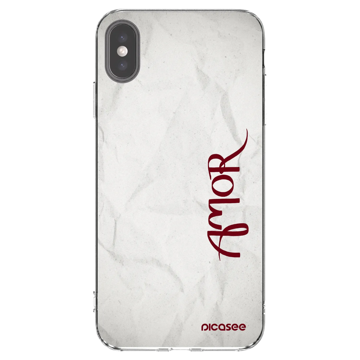 Picasee silikonový průhledný obal pro Apple iPhone XS Max - Amor