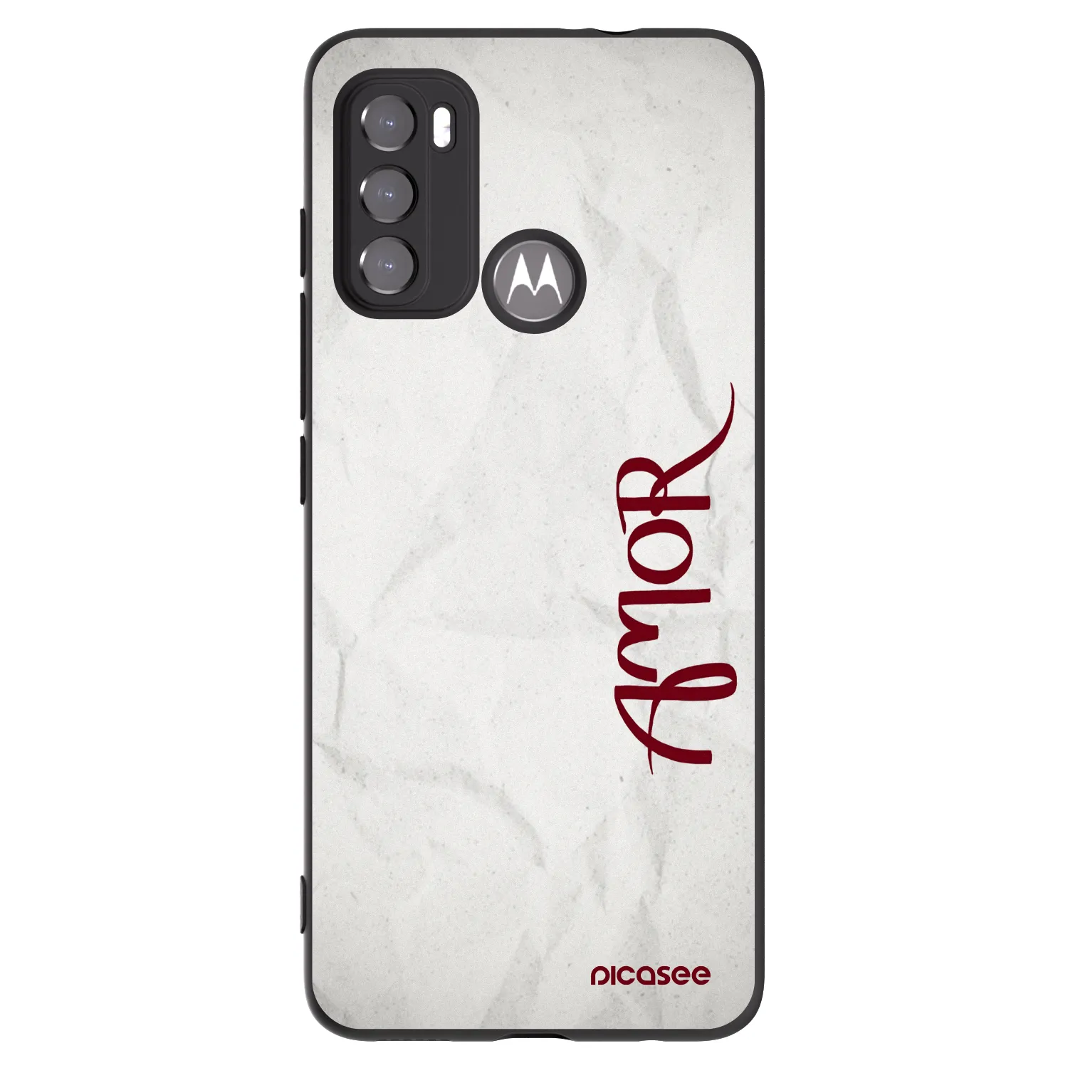 Picasee silikonový černý obal pro Motorola Moto G60 - Amor