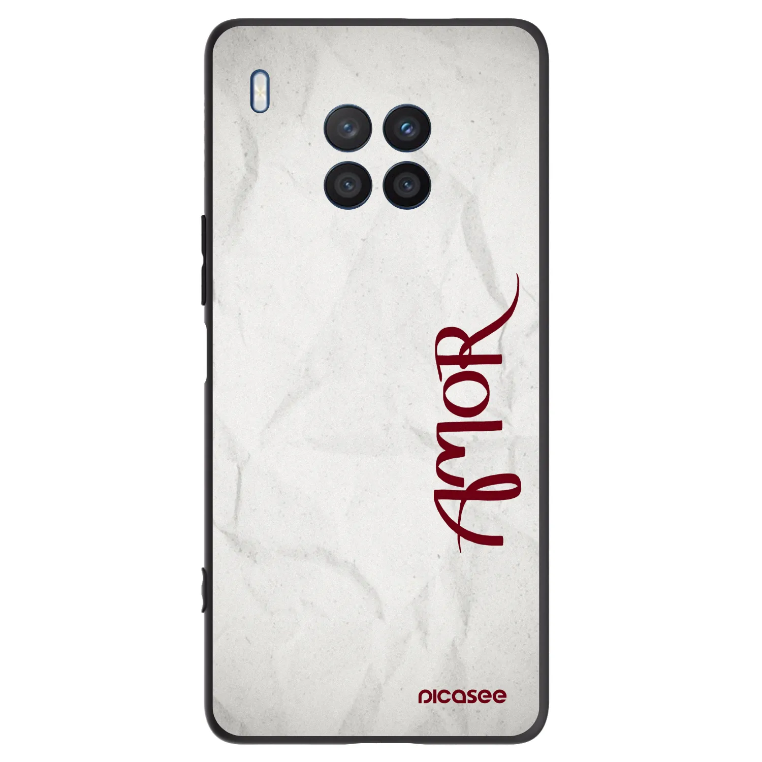 Picasee silikonový černý obal pro Honor 50 Lite - Amor