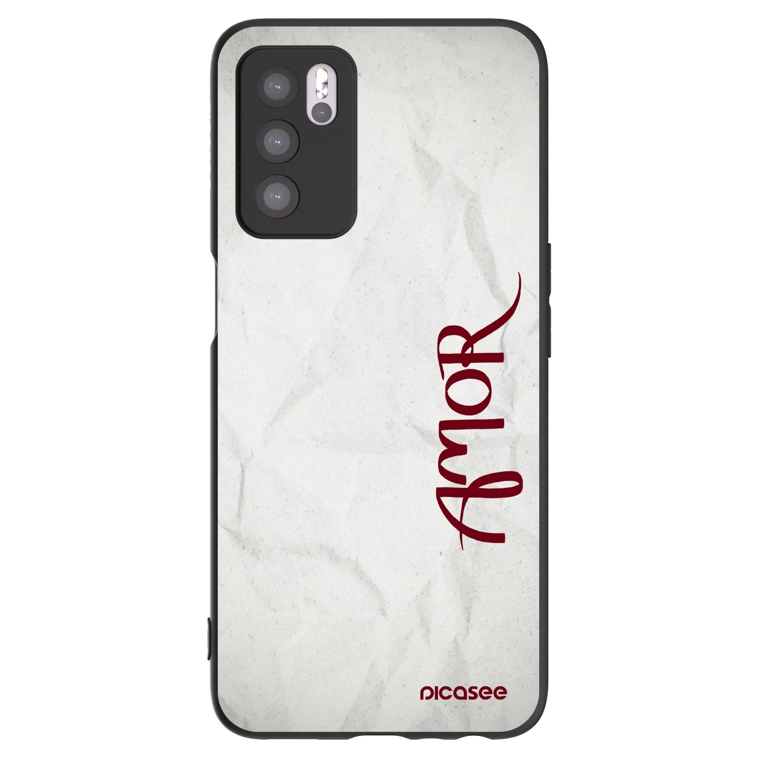 Picasee silikonový černý obal pro OPPO A16s - Amor