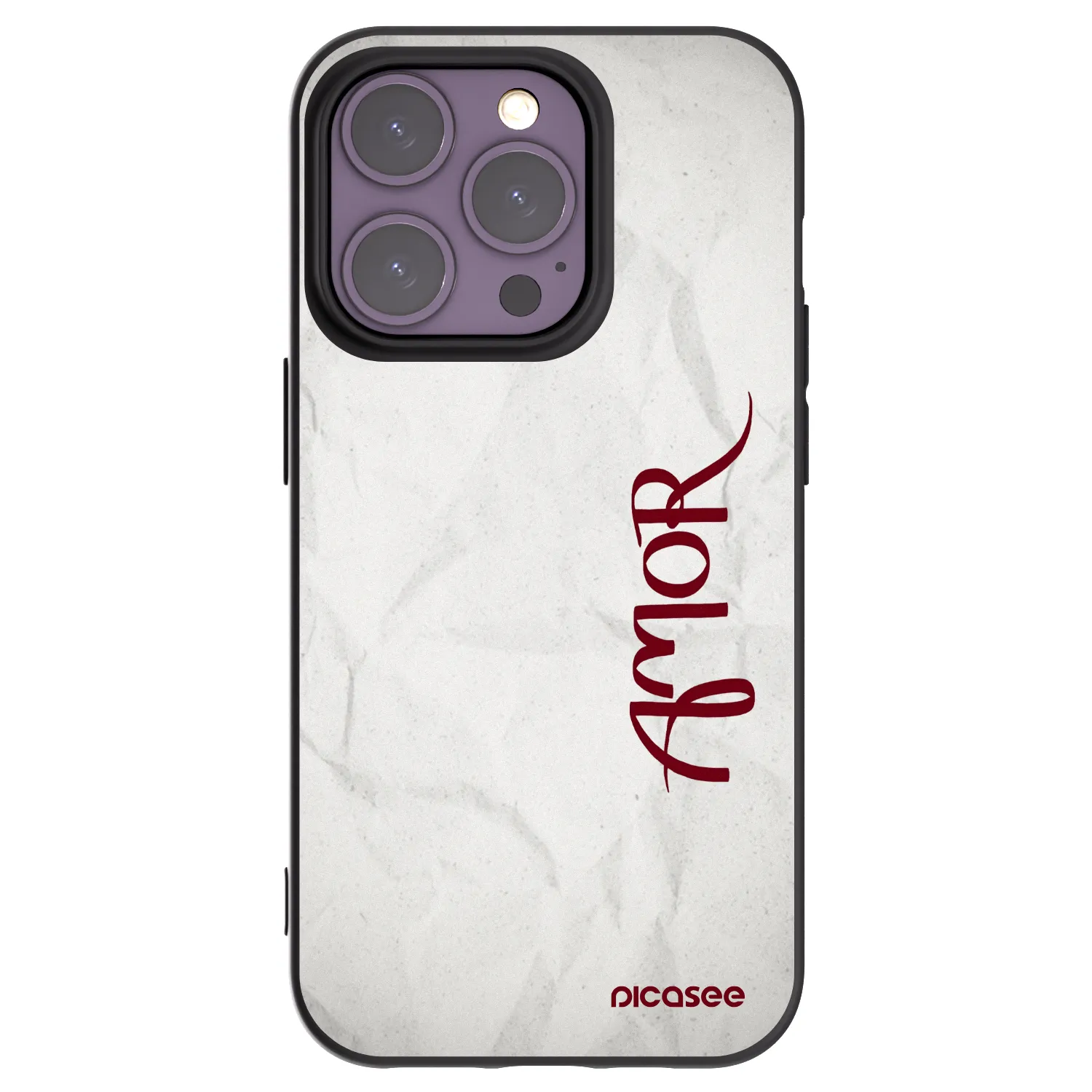 Picasee silikonový černý obal pro Apple iPhone 14 Pro - Amor