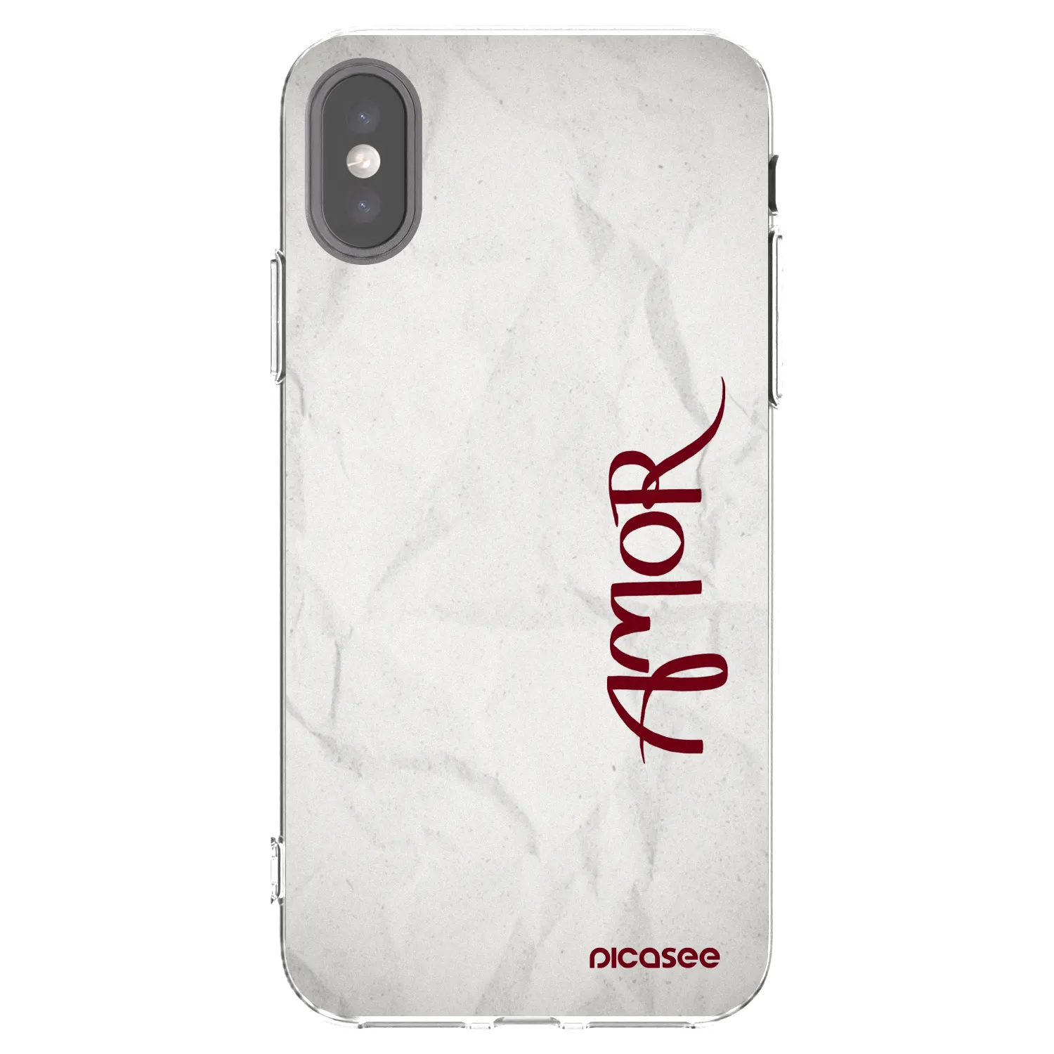 Picasee silikonový průhledný obal pro Apple iPhone X/XS - Amor