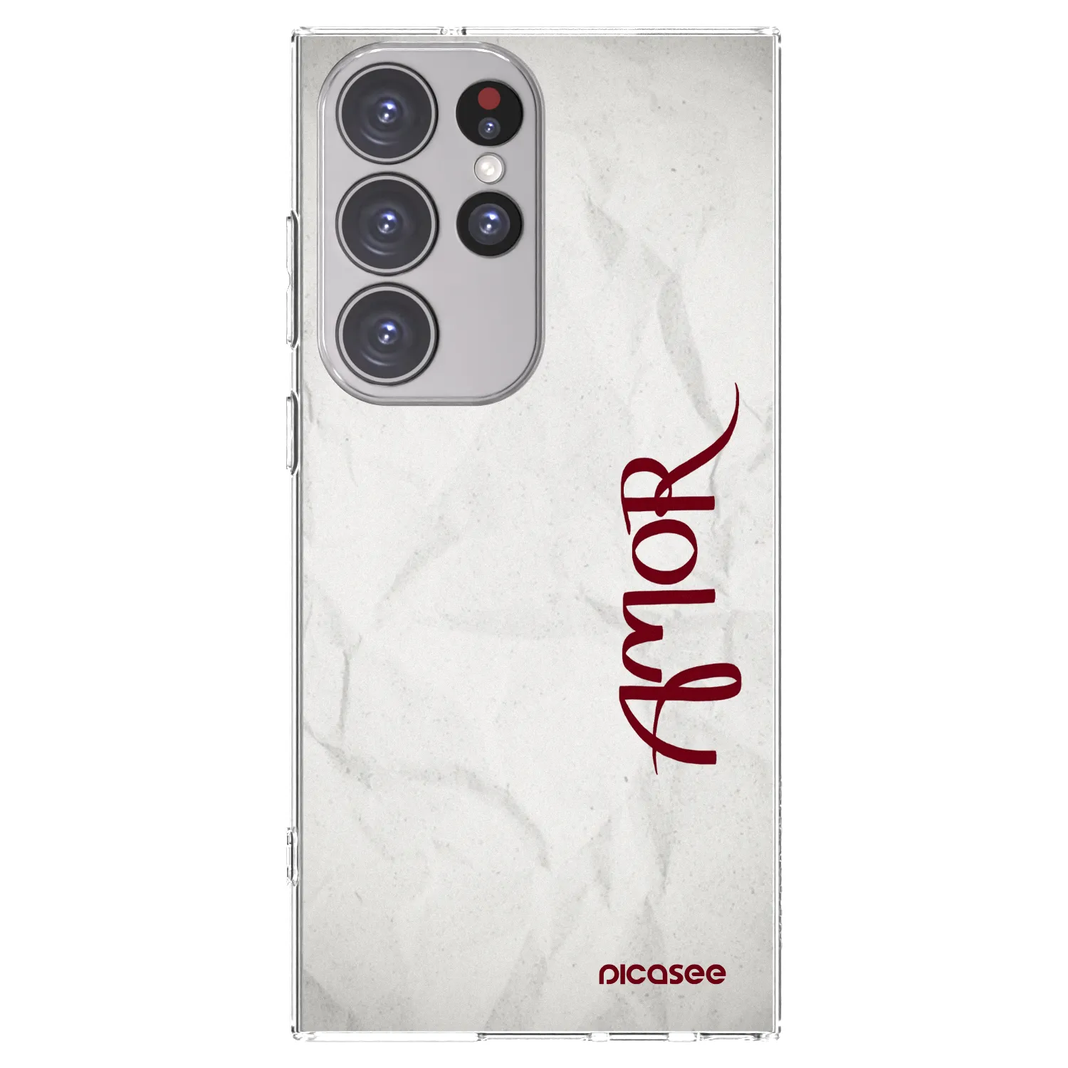 Picasee silikonový průhledný obal pro Samsung Galaxy S23 Ultra 5G - Amor