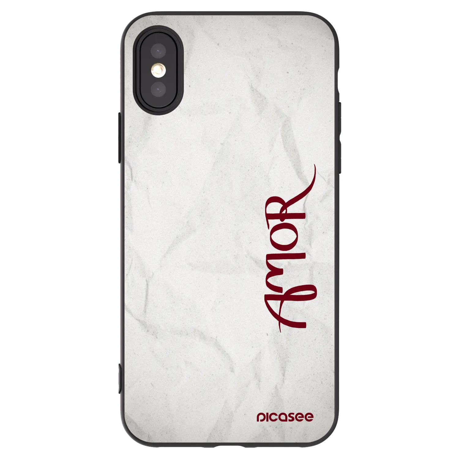 Picasee silikonový černý obal pro Apple iPhone X/XS - Amor