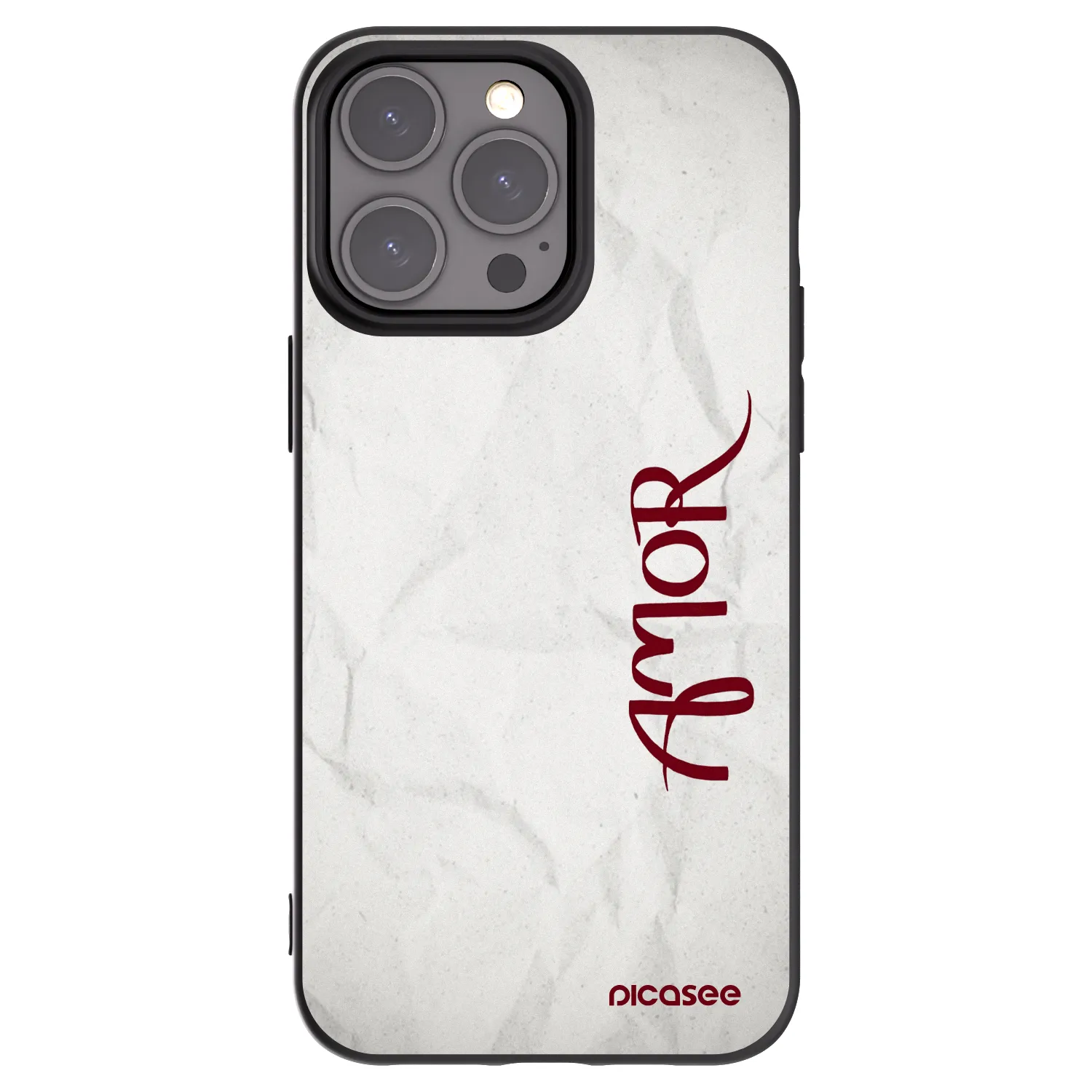 Picasee silikonový černý obal pro Apple iPhone 15 Pro Max - Amor