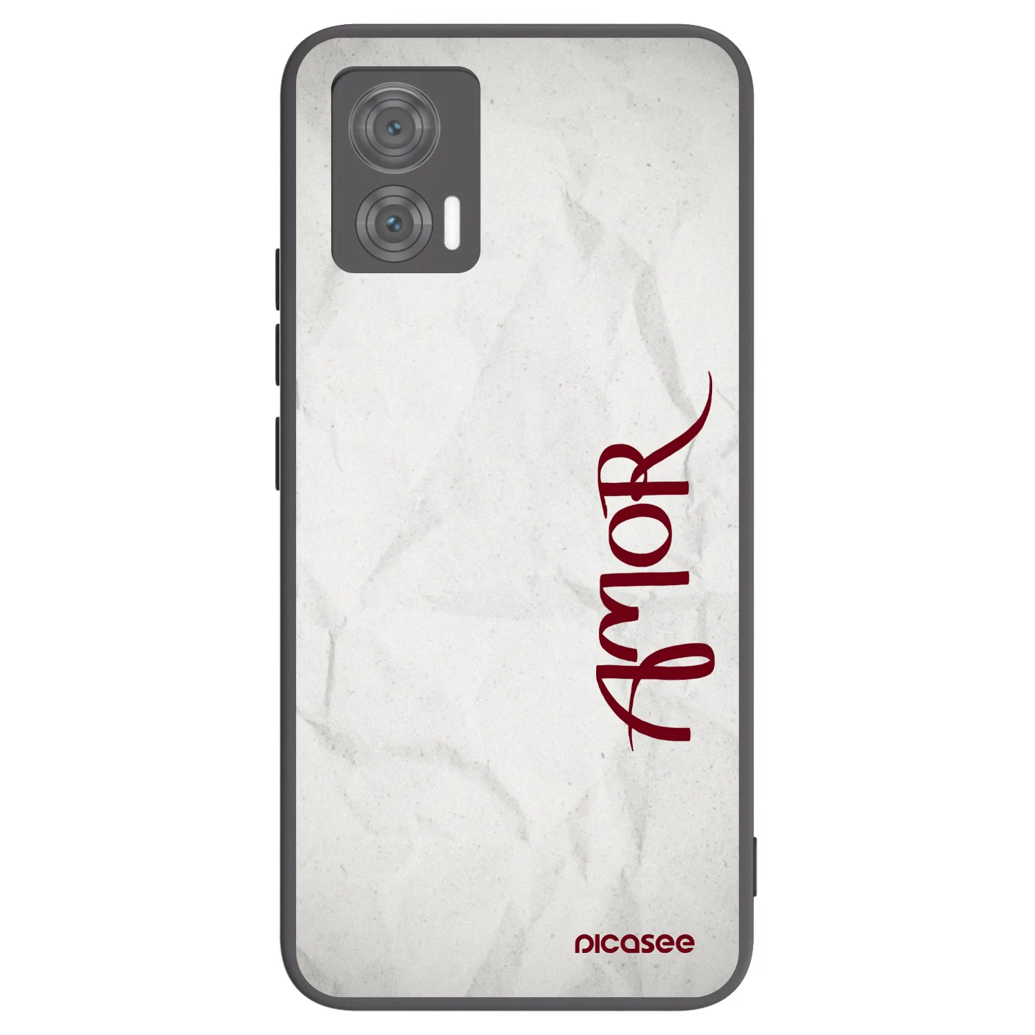 Picasee silikonový černý obal pro Motorola Edge 30 Neo - Amor