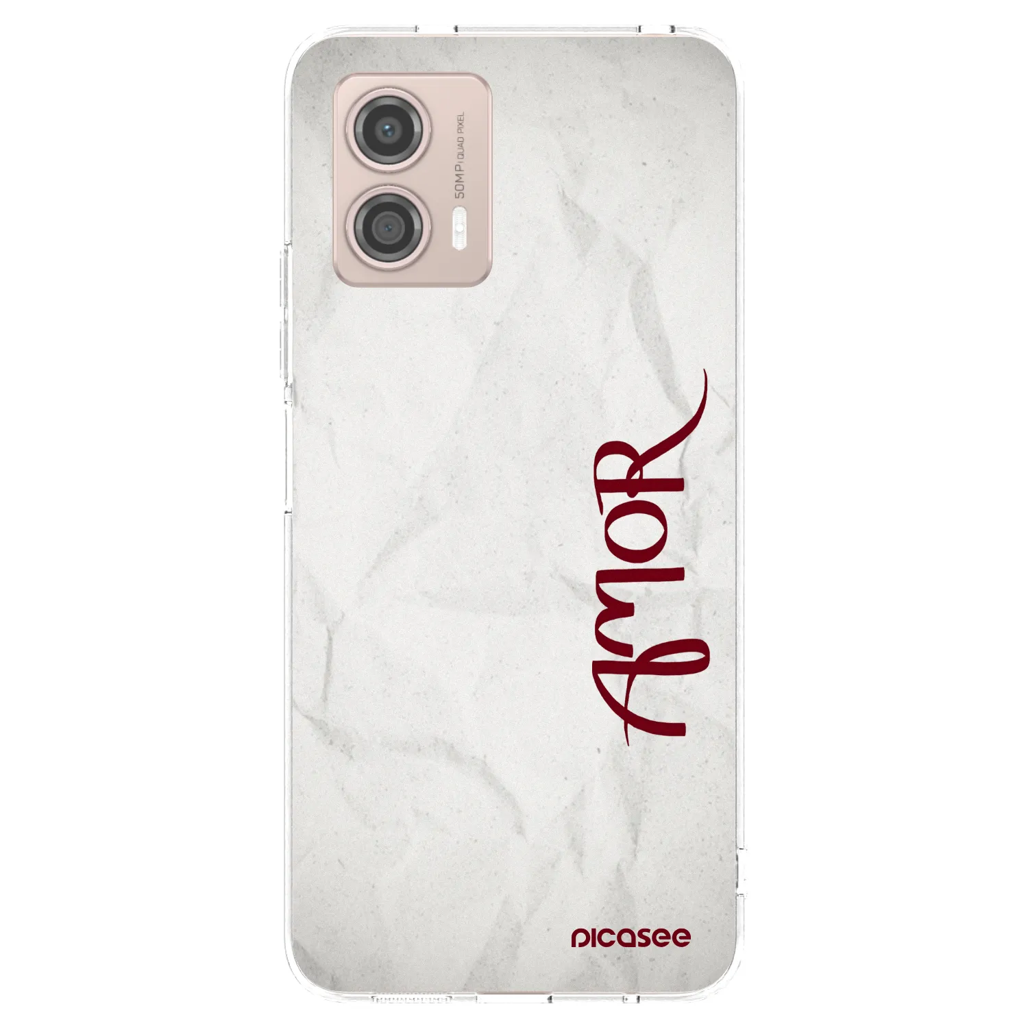 Picasee silikonový průhledný obal pro Motorola Moto G53 5G - Amor