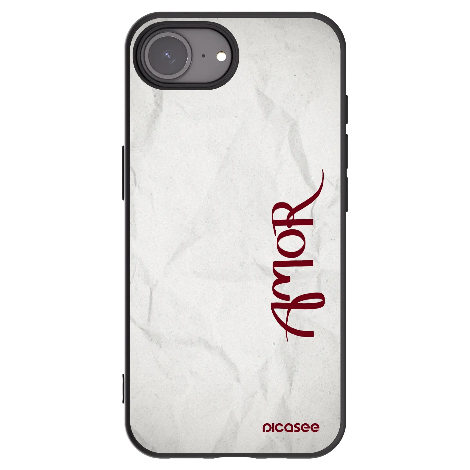 Picasee silikonový černý obal pro Apple iPhone 16e - Amor