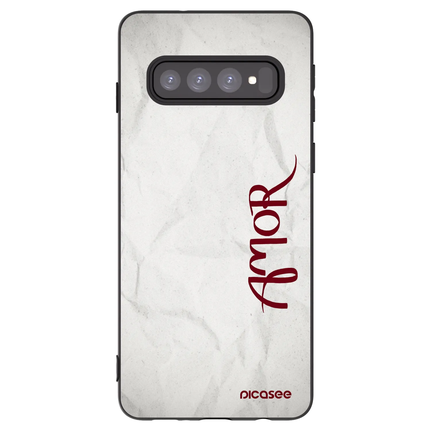 Picasee silikonový černý obal pro Samsung Galaxy S10 G973 - Amor