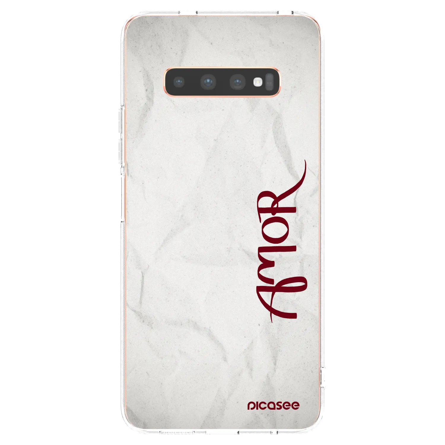 Picasee silikonový průhledný obal pro Samsung Galaxy S10 Plus G975 - Amor